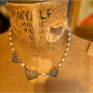 Pearl and Heart Necklace